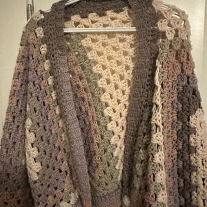 Multicolor Granny Crochet Cardigan